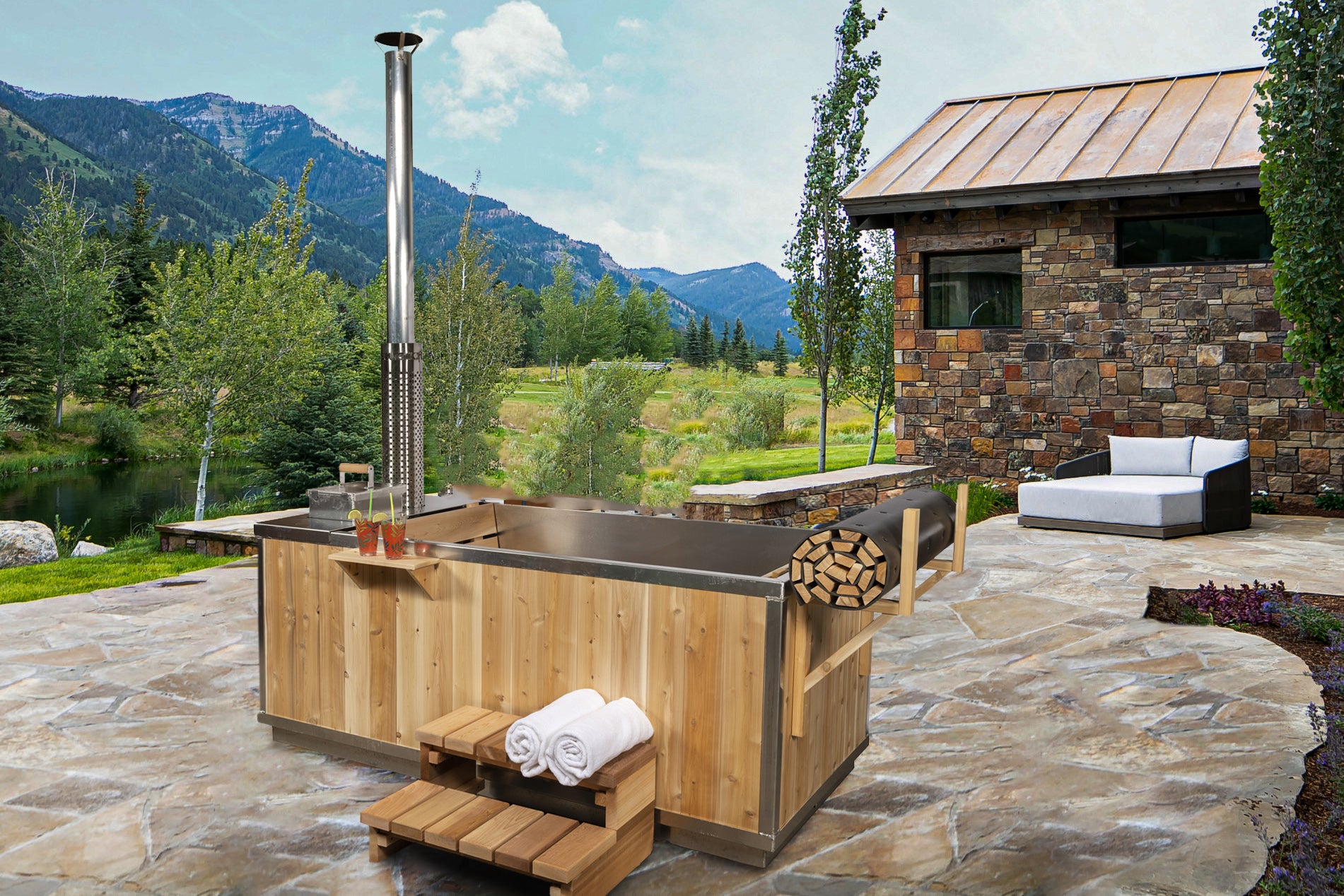 Leisurecraft Starlight Wood Burning Hot Tub