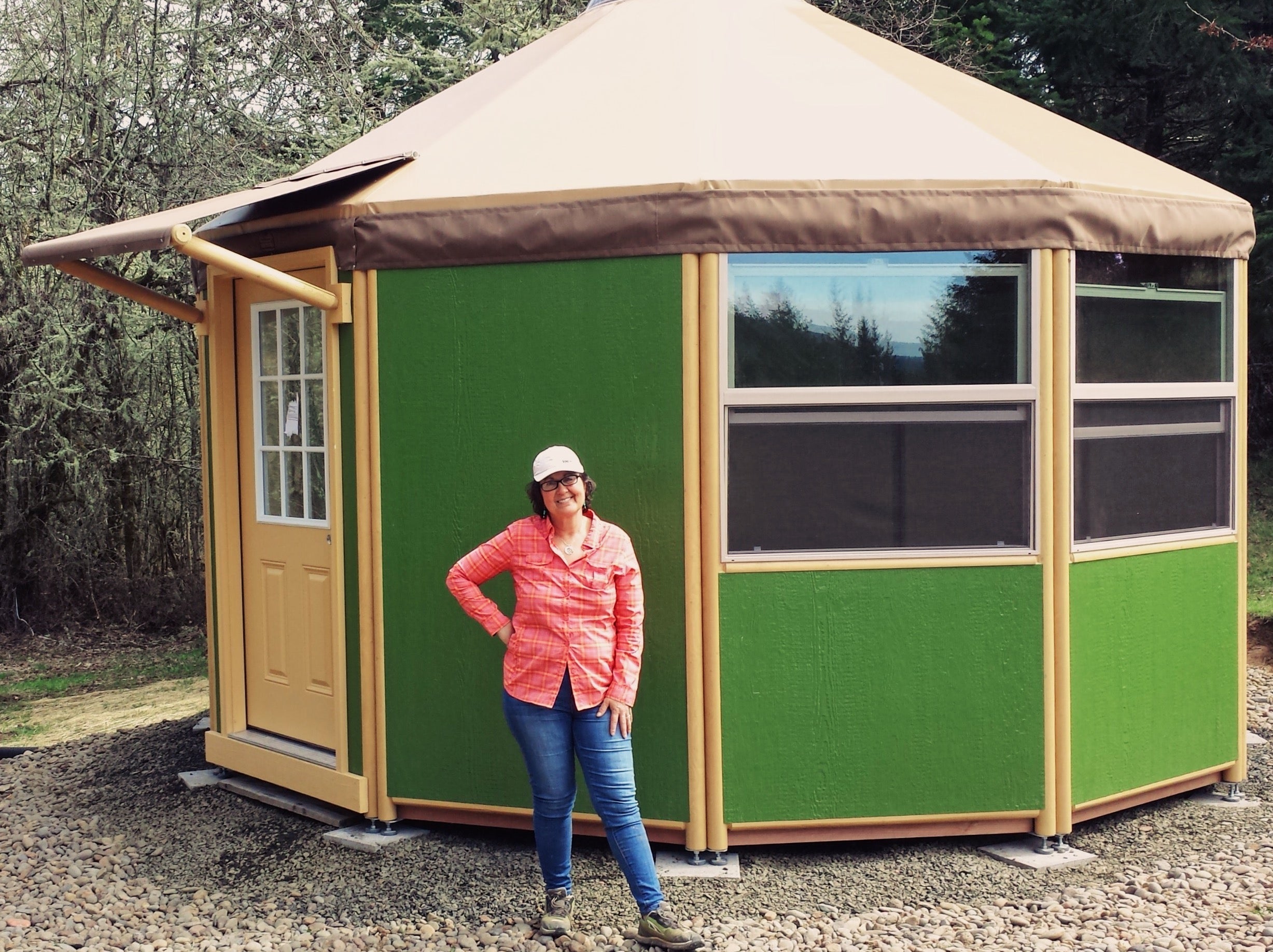 12 Wall Luxury Yurt-Cabin Kit with Solid Walls by Freedom Yurt-Cabins