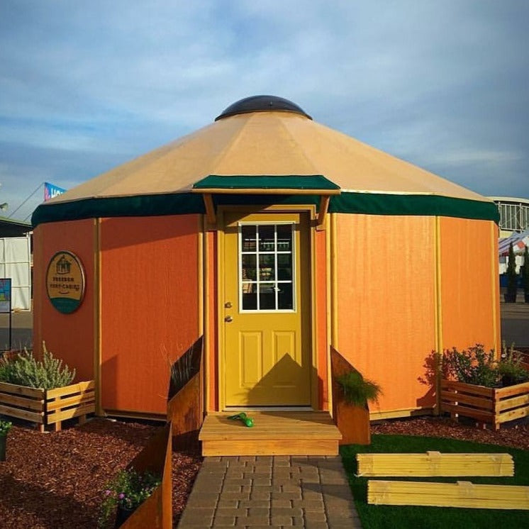 12 Wall Luxury Yurt-Cabin Kit with Solid Walls by Freedom Yurt-Cabins