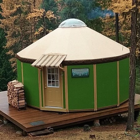 14 Wall Luxury Yurt-Cabin Kit with Solid Walls by Freedom Yurt-Cabins