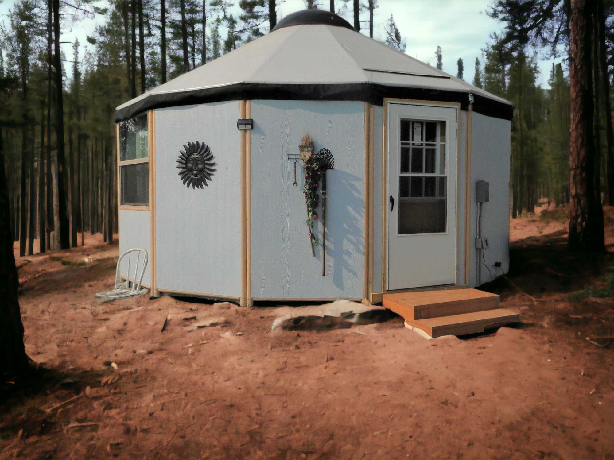 14 Wall Luxury Yurt-Cabin Kit with Solid Walls by Freedom Yurt-Cabins