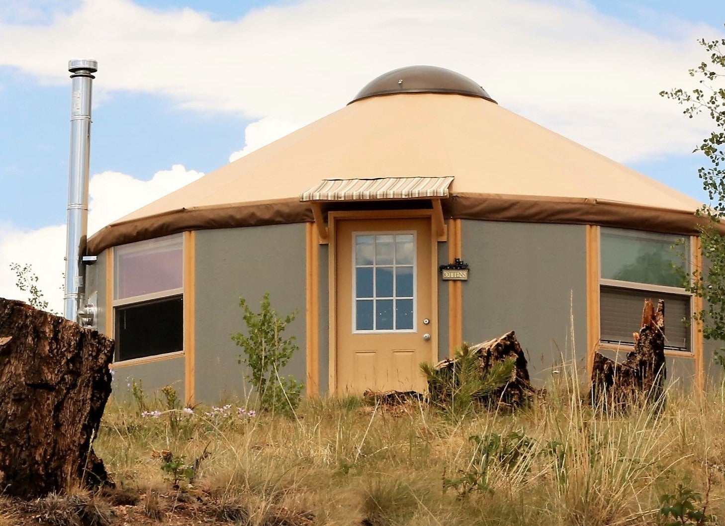 16 Wall Luxury Yurt-Cabin Kit with Solid Walls by Freedom Yurt-Cabins