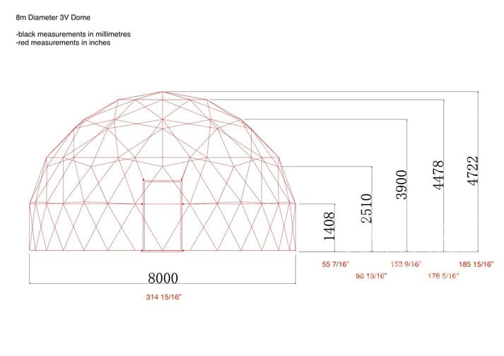 Phoenix Domes 4-Season Deluxe Glamping Package Dome - 26' (8M)