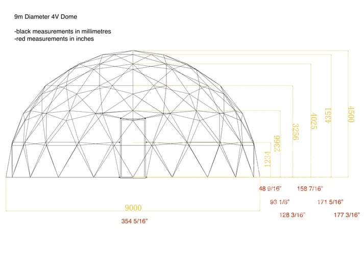 Phoenix Domes 4-Season Glamping/Yoga Package Dome - 30' (9M)
