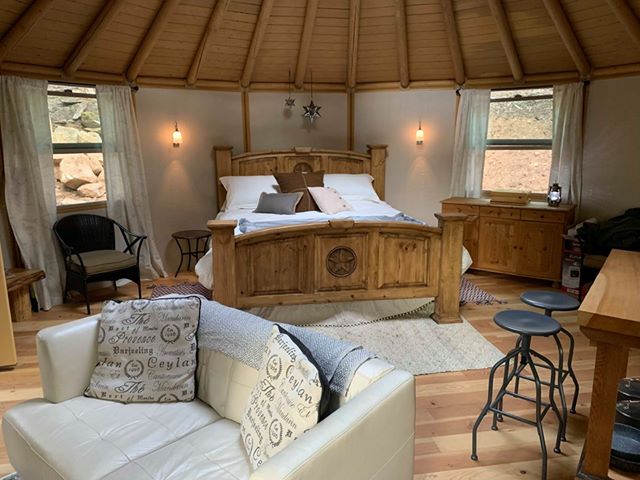 16 Wall Luxury Yurt-Cabin Kit with Solid Walls by Freedom Yurt-Cabins