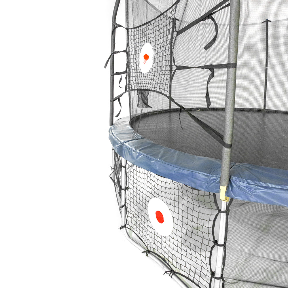 15' x 13' Oval Trampoline with Kickback and Bounceback Accessories - Navy