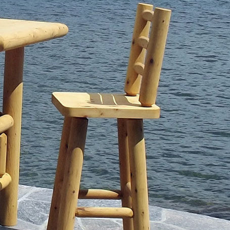 Leisurecraft 30" Saddle Seat Bar Stool with Back