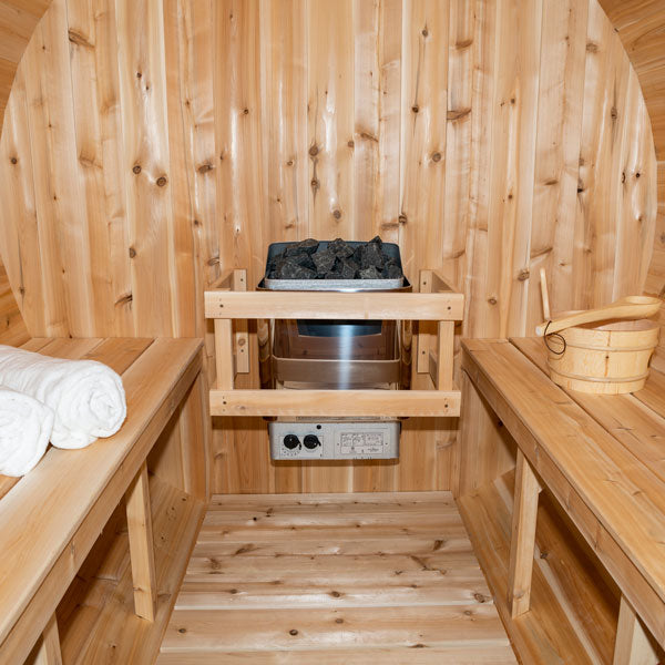Leisurecraft Canadian Timber Serenity Barrel Wood burning Sauna