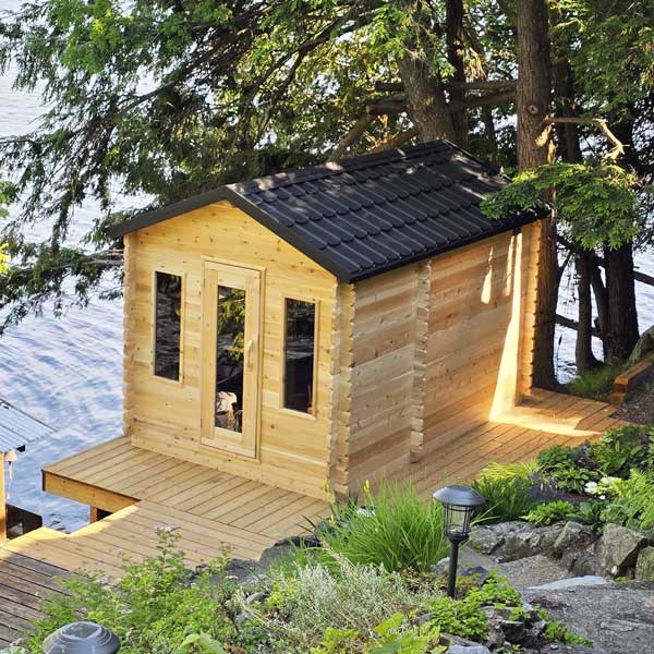 Leisurecraft Canadian Timber Georgian Cabin Sauna with Changeroom
