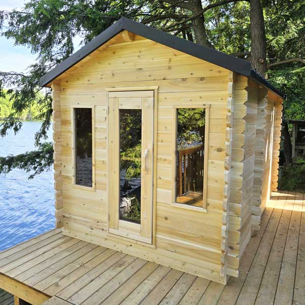 Leisurecraft Canadian Timber Georgian Cabin Sauna with Changeroom