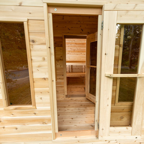 Leisurecraft Canadian Timber Georgian Cabin Sauna with Changeroom