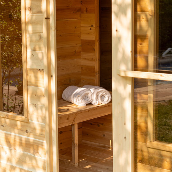Leisurecraft Canadian Timber Georgian Cabin Sauna with Changeroom