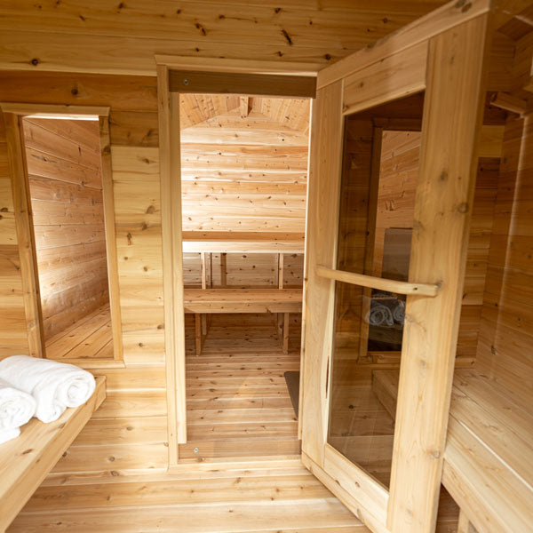 Leisurecraft Canadian Timber Georgian Cabin Sauna with Changeroom