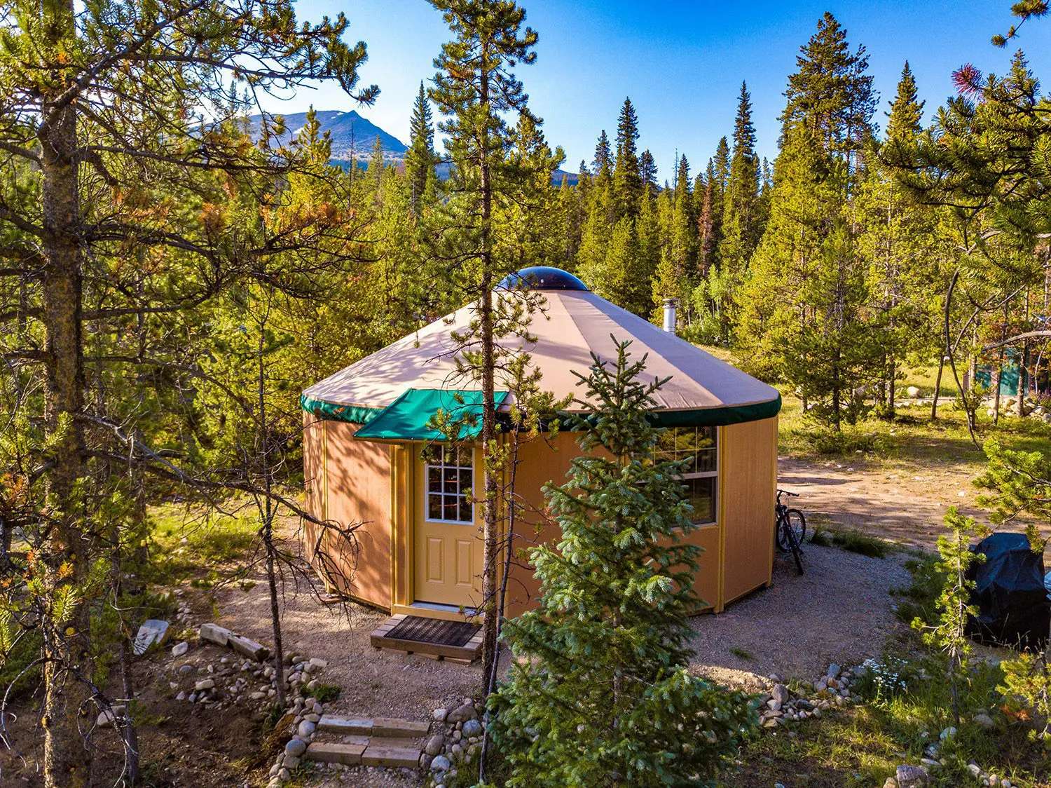 12 Wall Luxury Yurt-Cabin Kit with Solid Walls by Freedom Yurt-Cabins