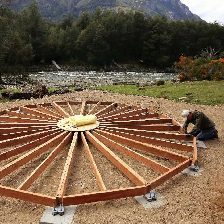 12 Wall Luxury Yurt-Cabin Kit with Solid Walls by Freedom Yurt-Cabins