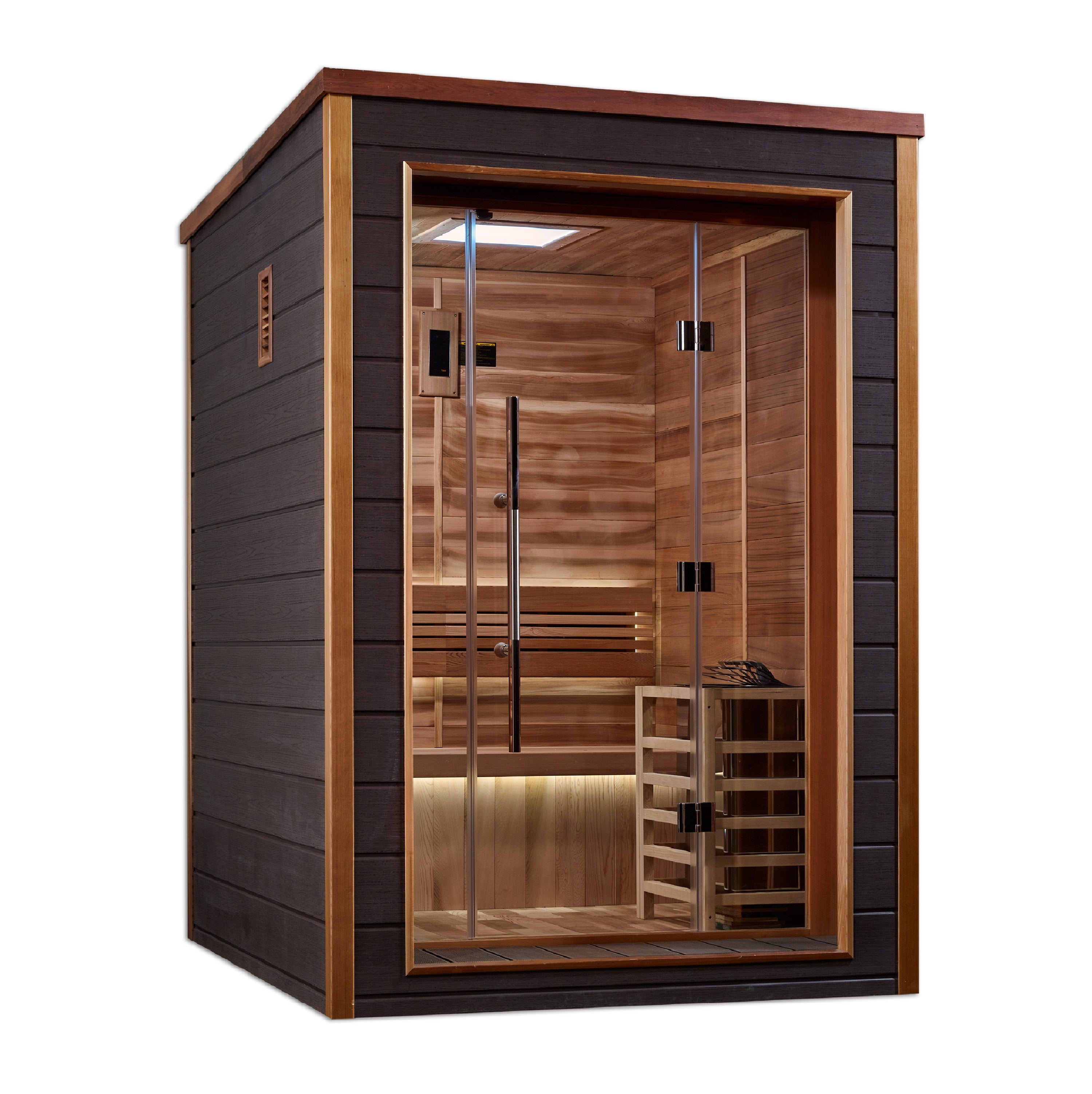 Golden Designs Narvik 2-Person Outdoor Sauna – Red Cedar Interior