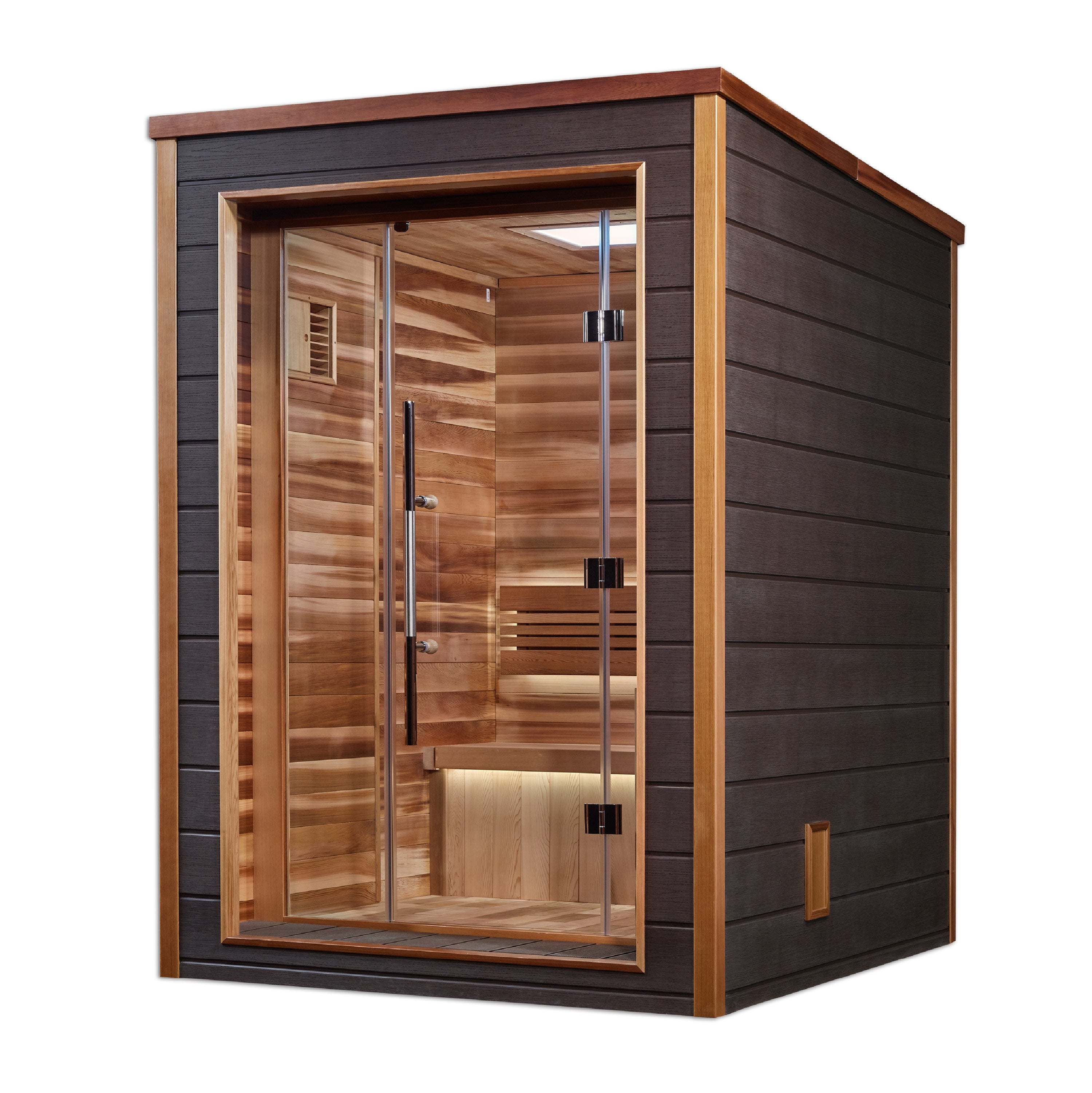 Golden Designs Narvik 2-Person Outdoor Sauna – Red Cedar Interior