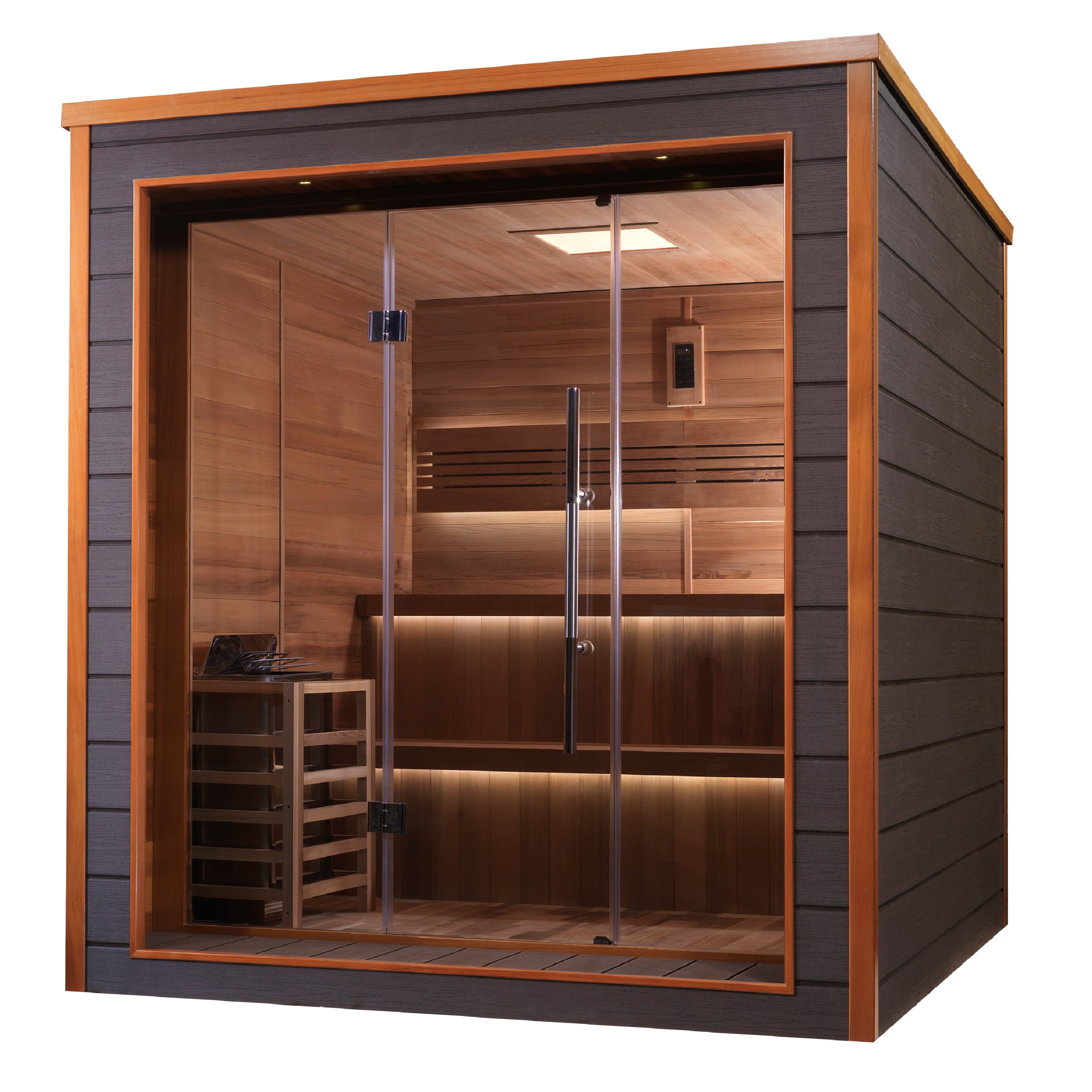 Golden Designs Bergen 6-Person Outdoor Sauna – Red Cedar Interior