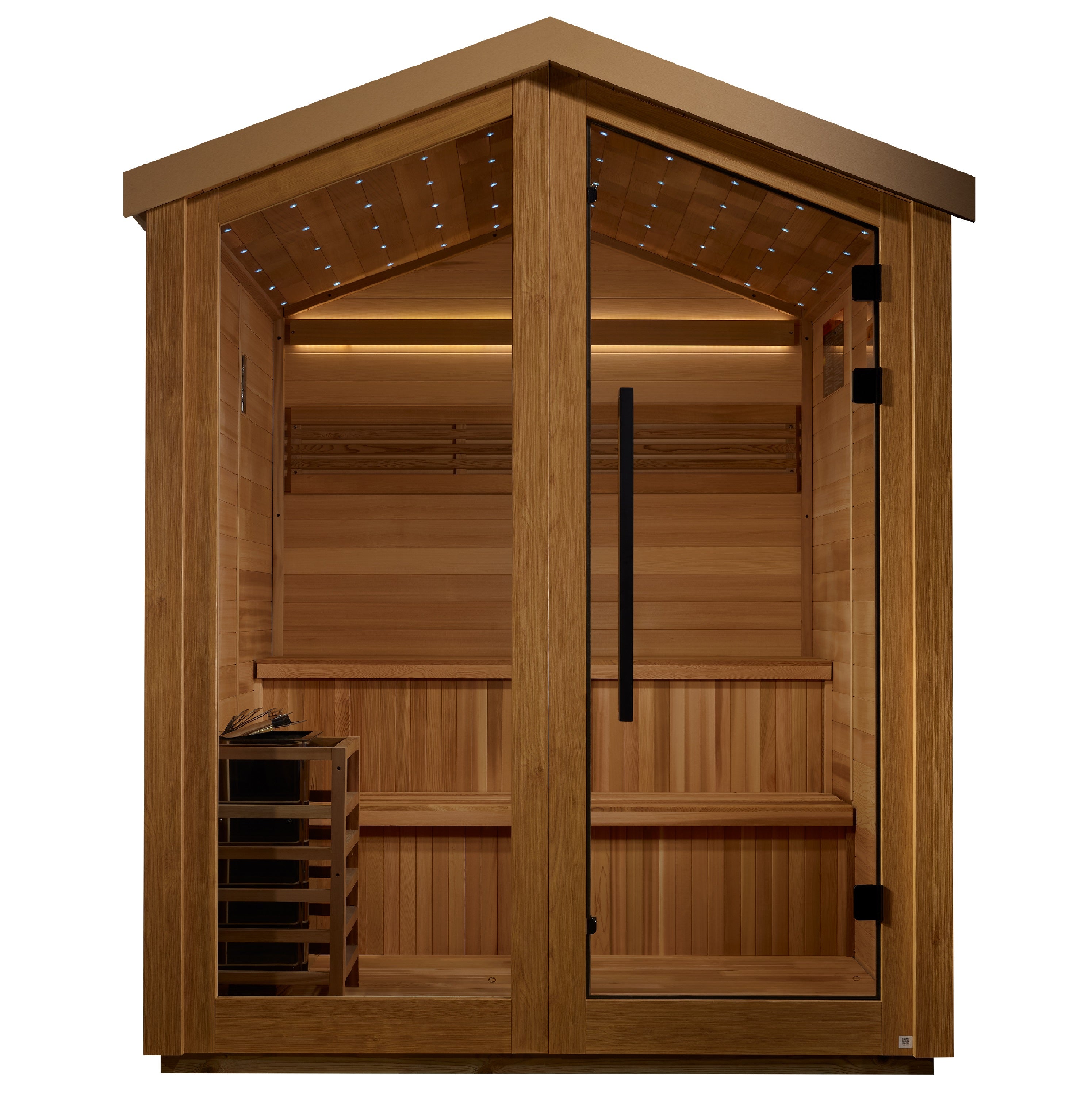 Golden Designs Kaarina 6-Person Outdoor Sauna – Red Cedar Interior