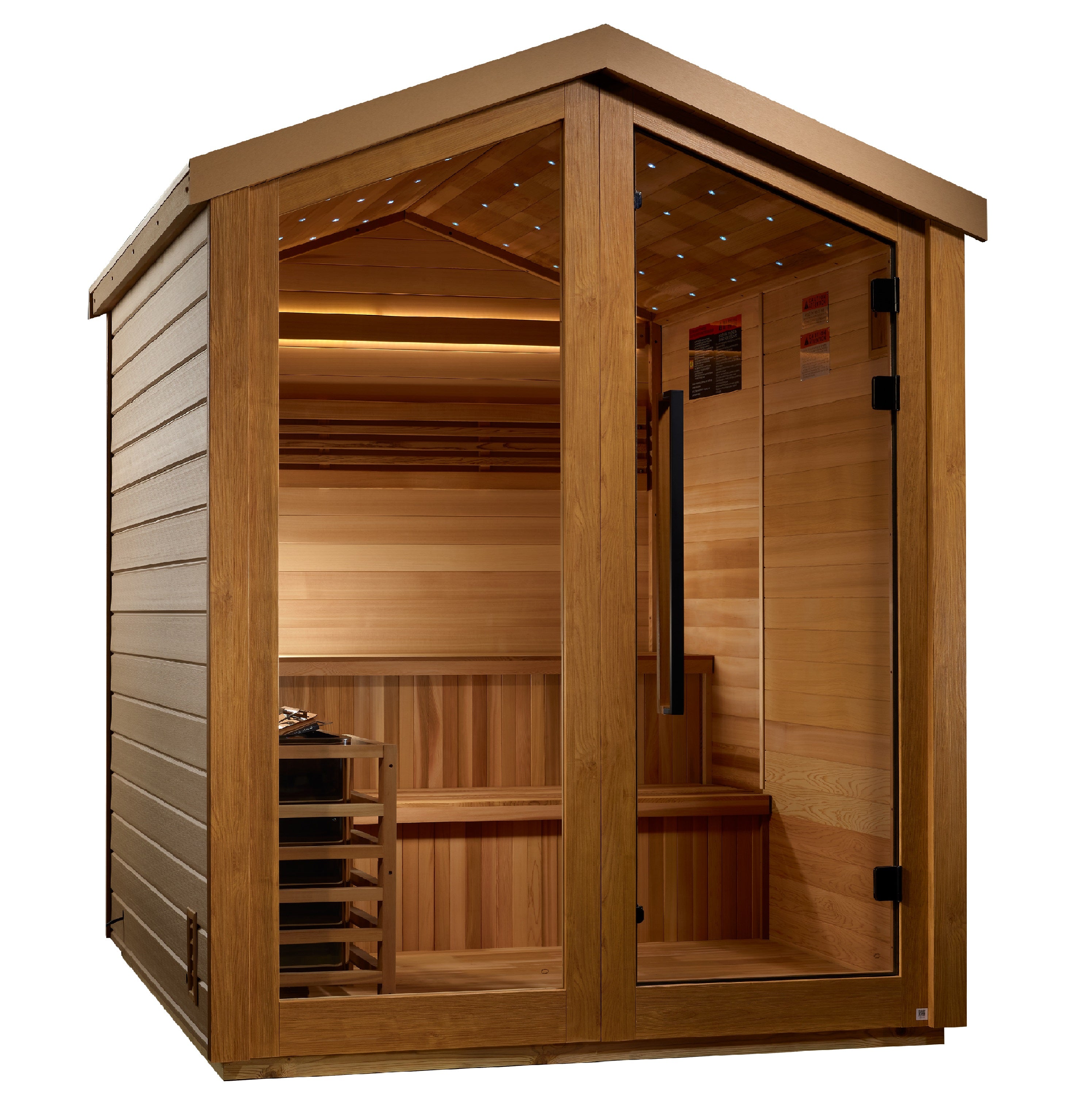 Golden Designs Kaarina 6-Person Outdoor Sauna – Red Cedar Interior