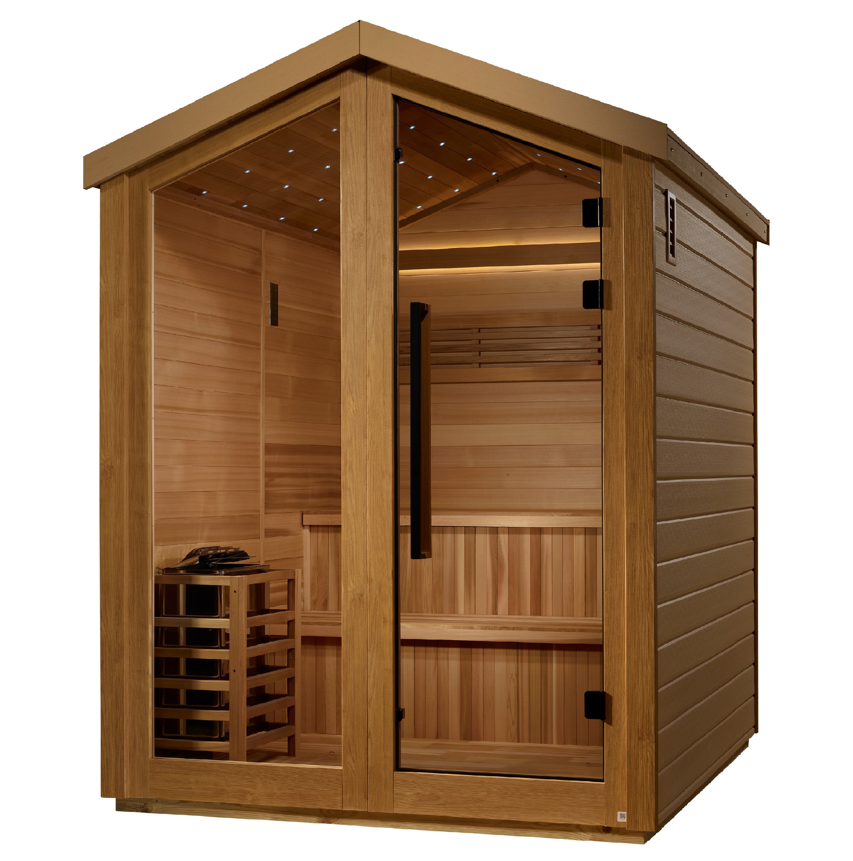 Golden Designs Kaarina 6-Person Outdoor Sauna – Red Cedar Interior