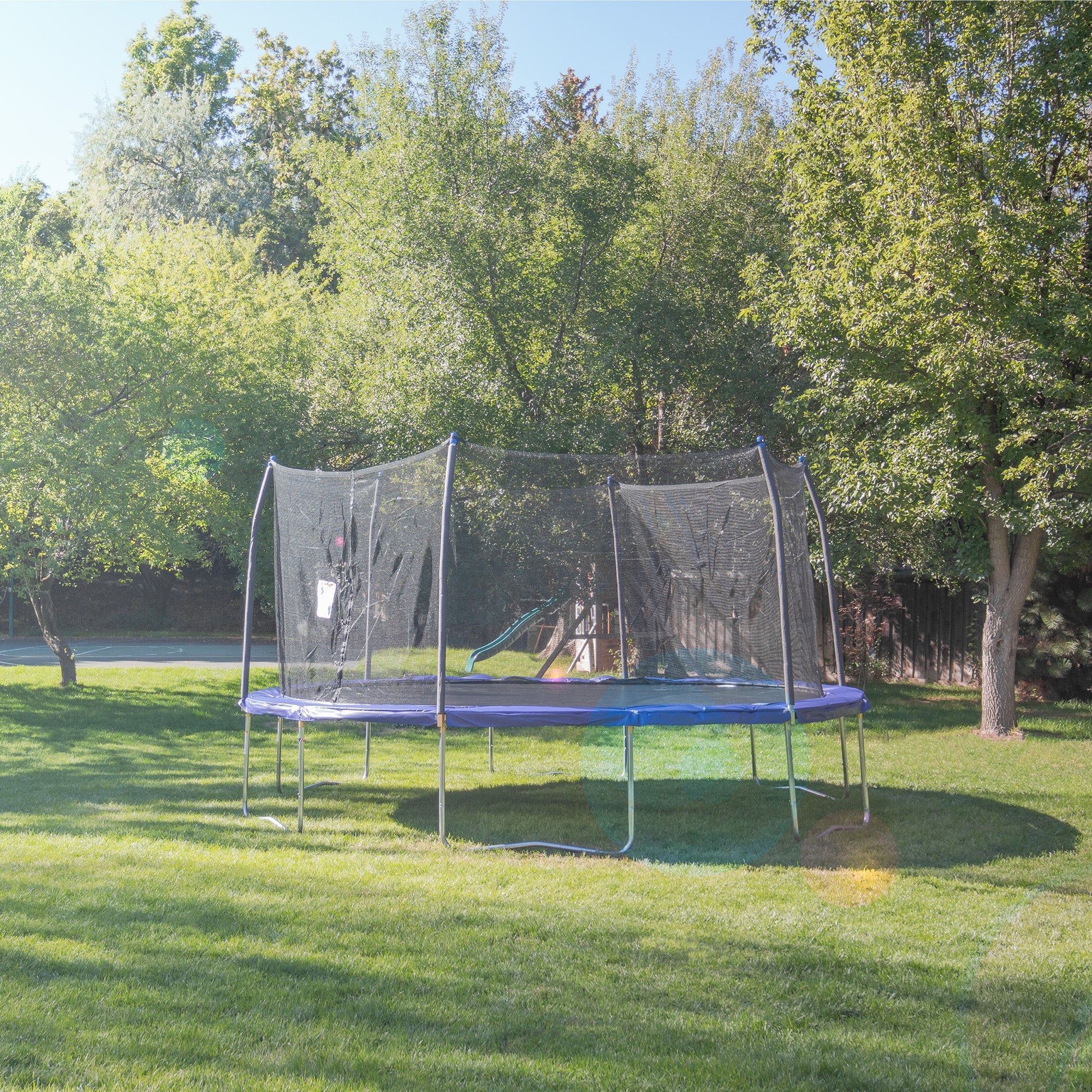 16' Round Outdoor Trampoline with Safety Enclosure - Made in USA