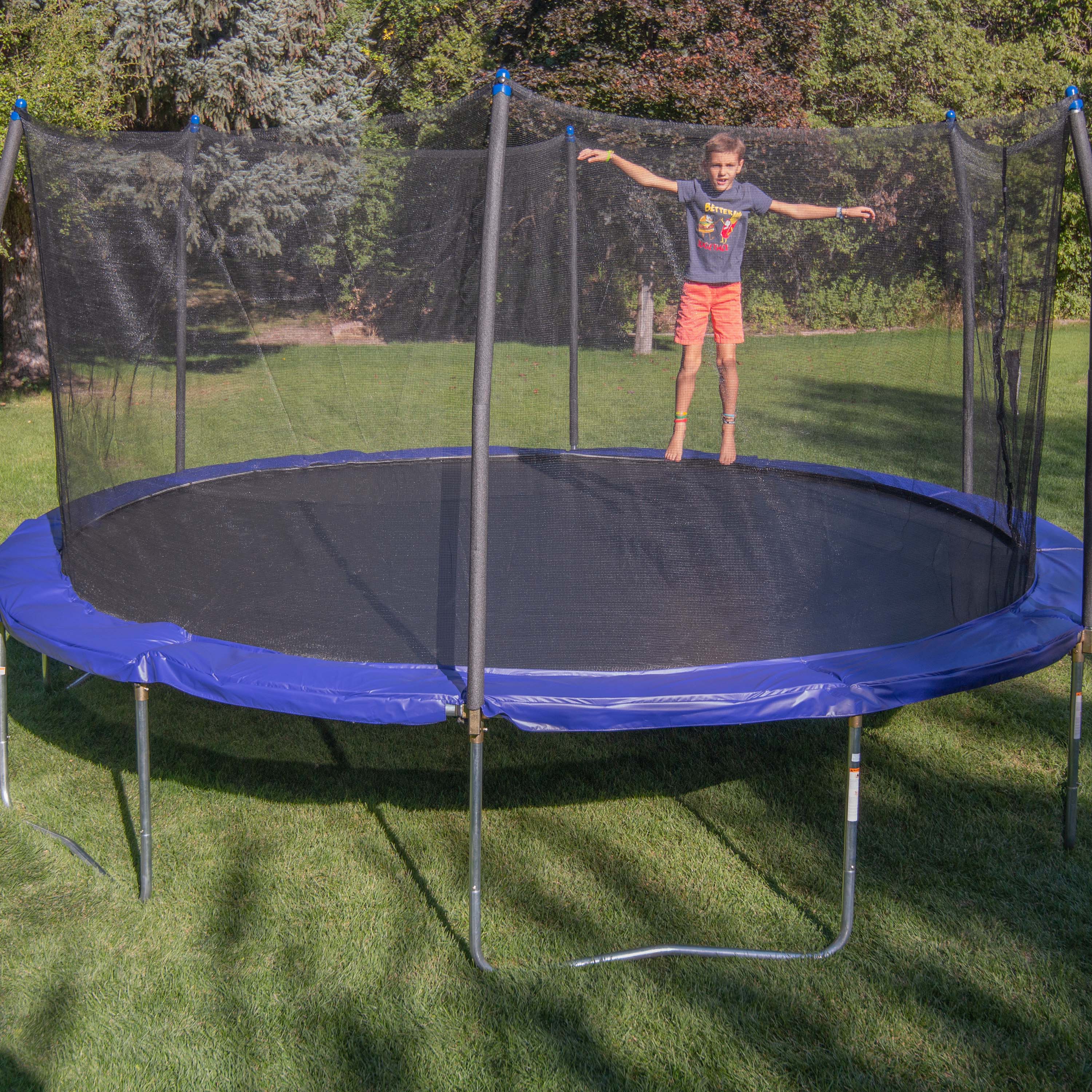 16' Round Outdoor Trampoline with Safety Enclosure - Made in USA