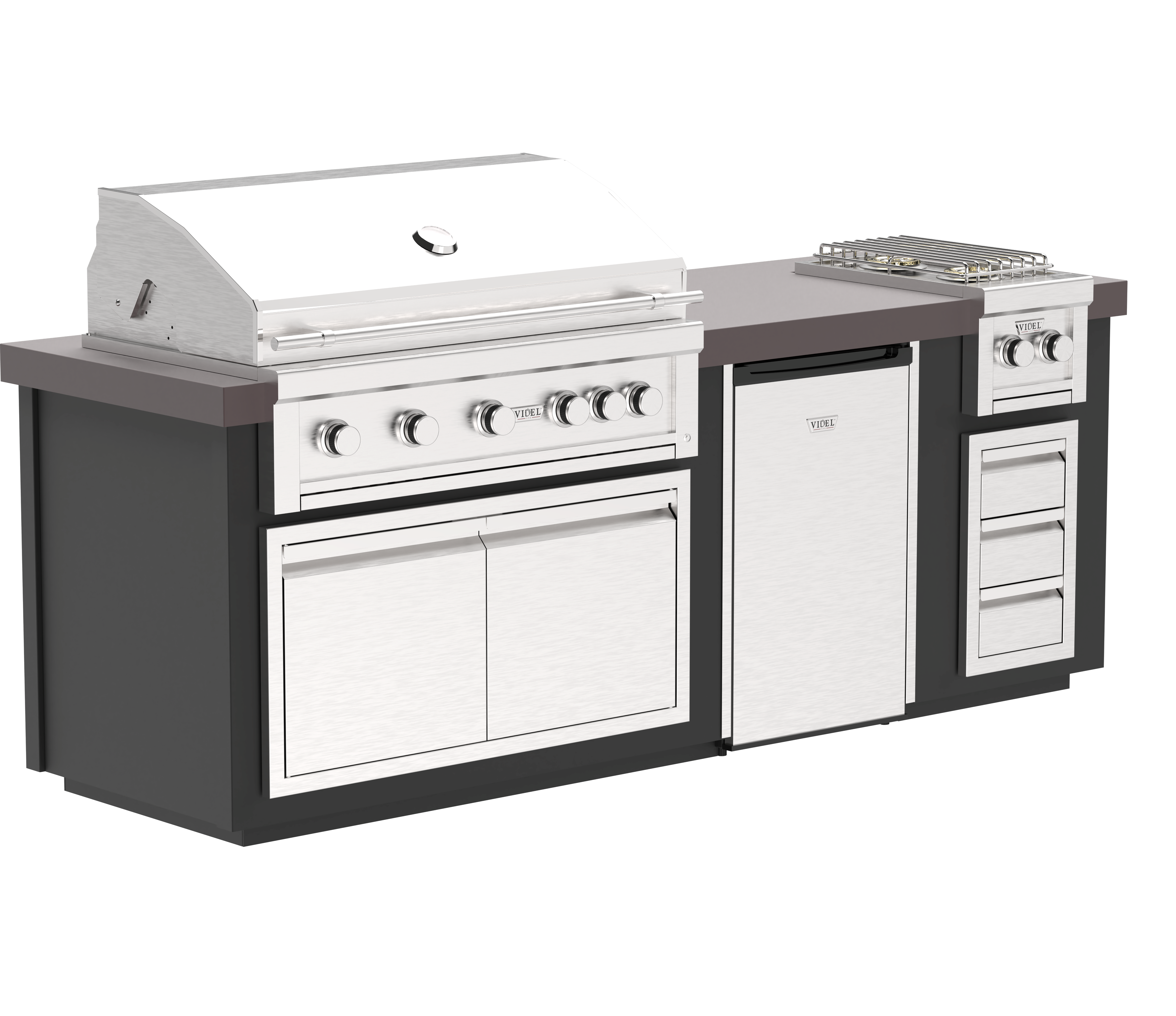 Videl USA 96" Luxe 96I BBQ Island with Side Burner