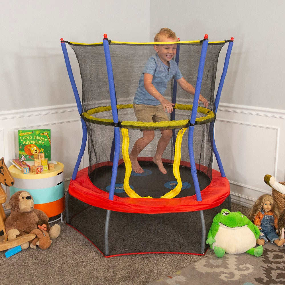 48" Round Zoo Adventure Mini Trampoline with Enclosure