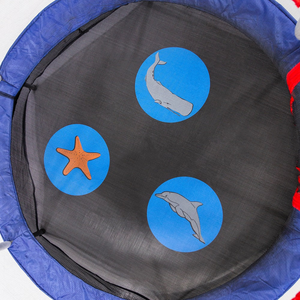 60" Round Seaside Adventure Mini Trampoline with Enclosure