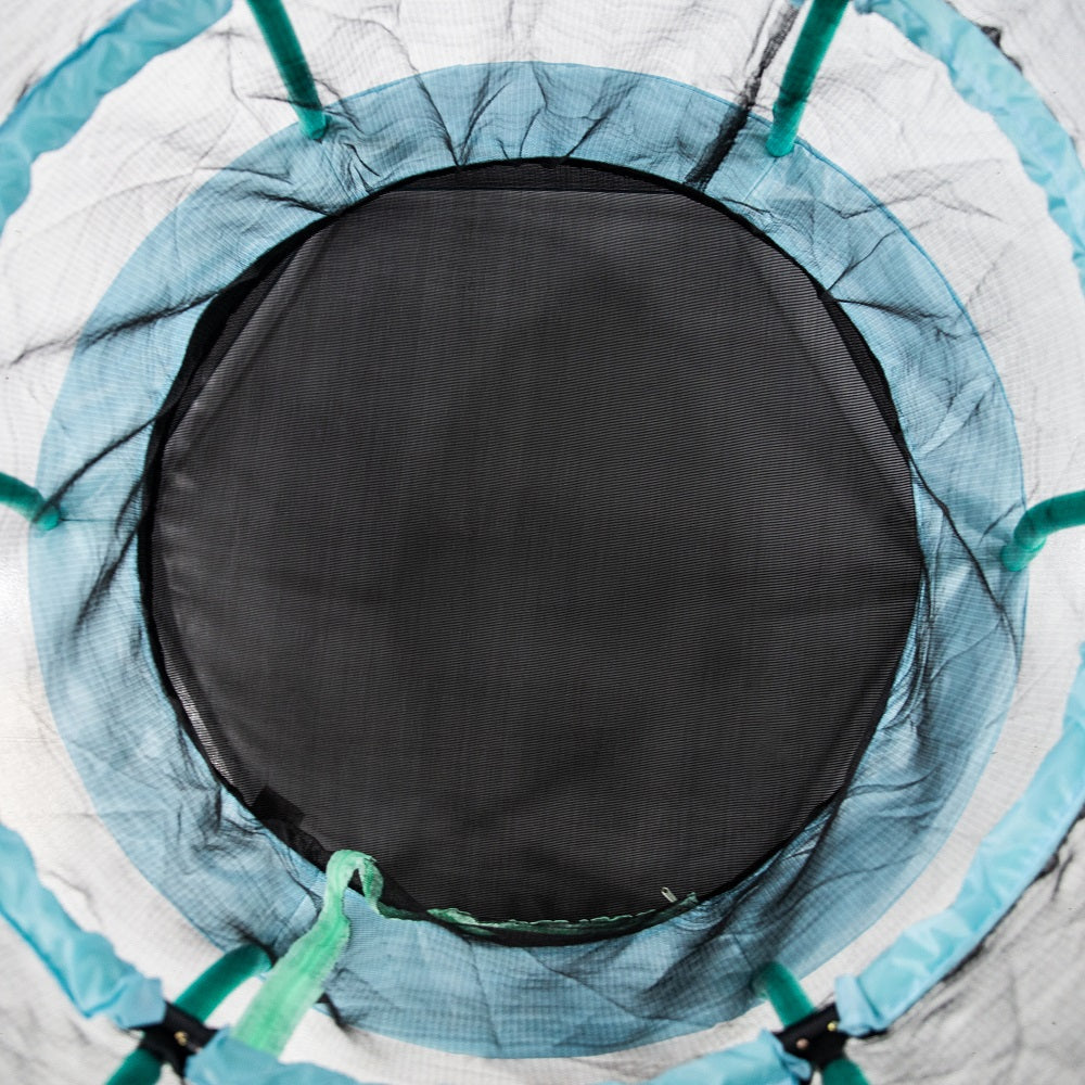 Classic Blue Round Mini Trampoline with Enclosure
