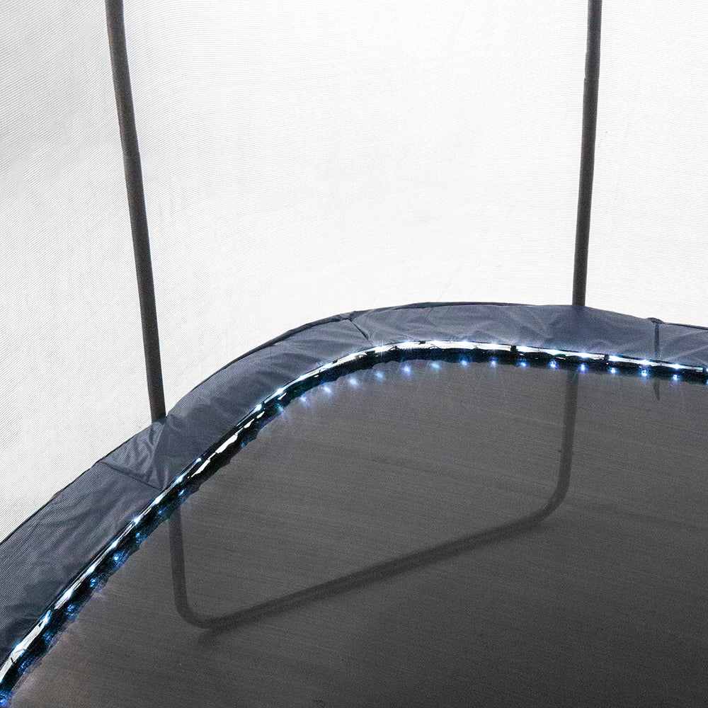 13' Square Trampoline with Lighted Spring Pad- Navy