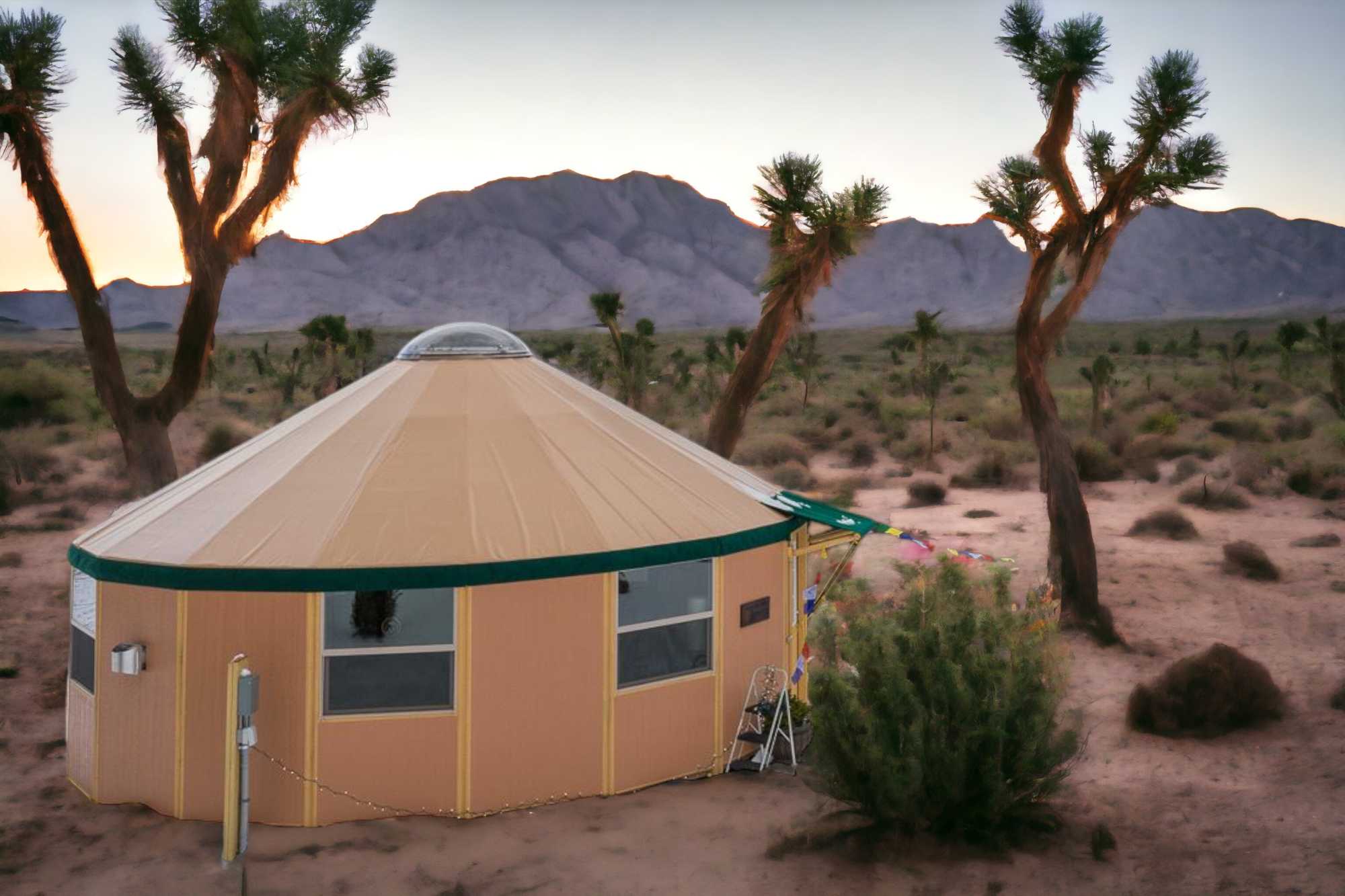 18 Wall Luxury Yurt-Cabin Kit with Solid Walls by Freedom Yurt-Cabins
