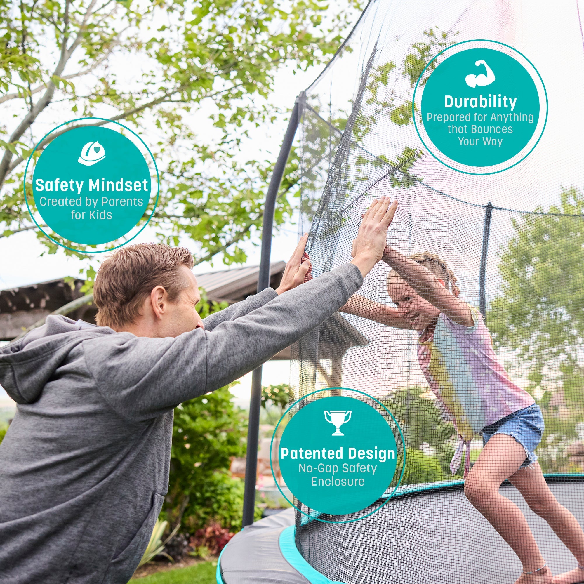 Signature Series 12' Round Outdoor Trampoline with Enclosure