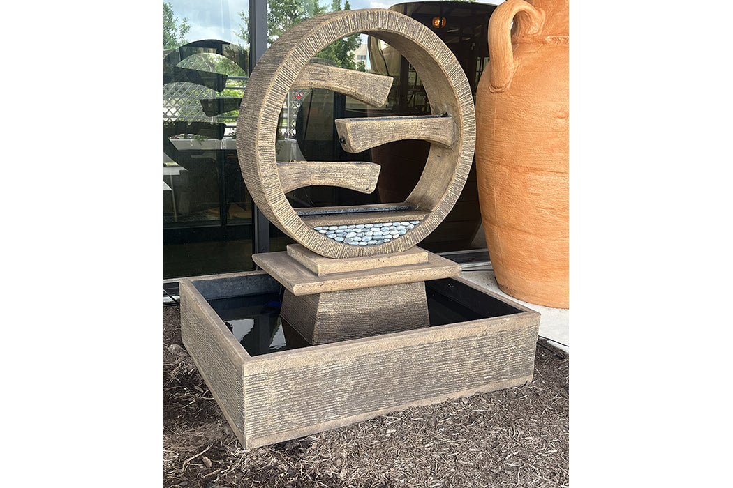 Exaco Wagon Wheel Fountain